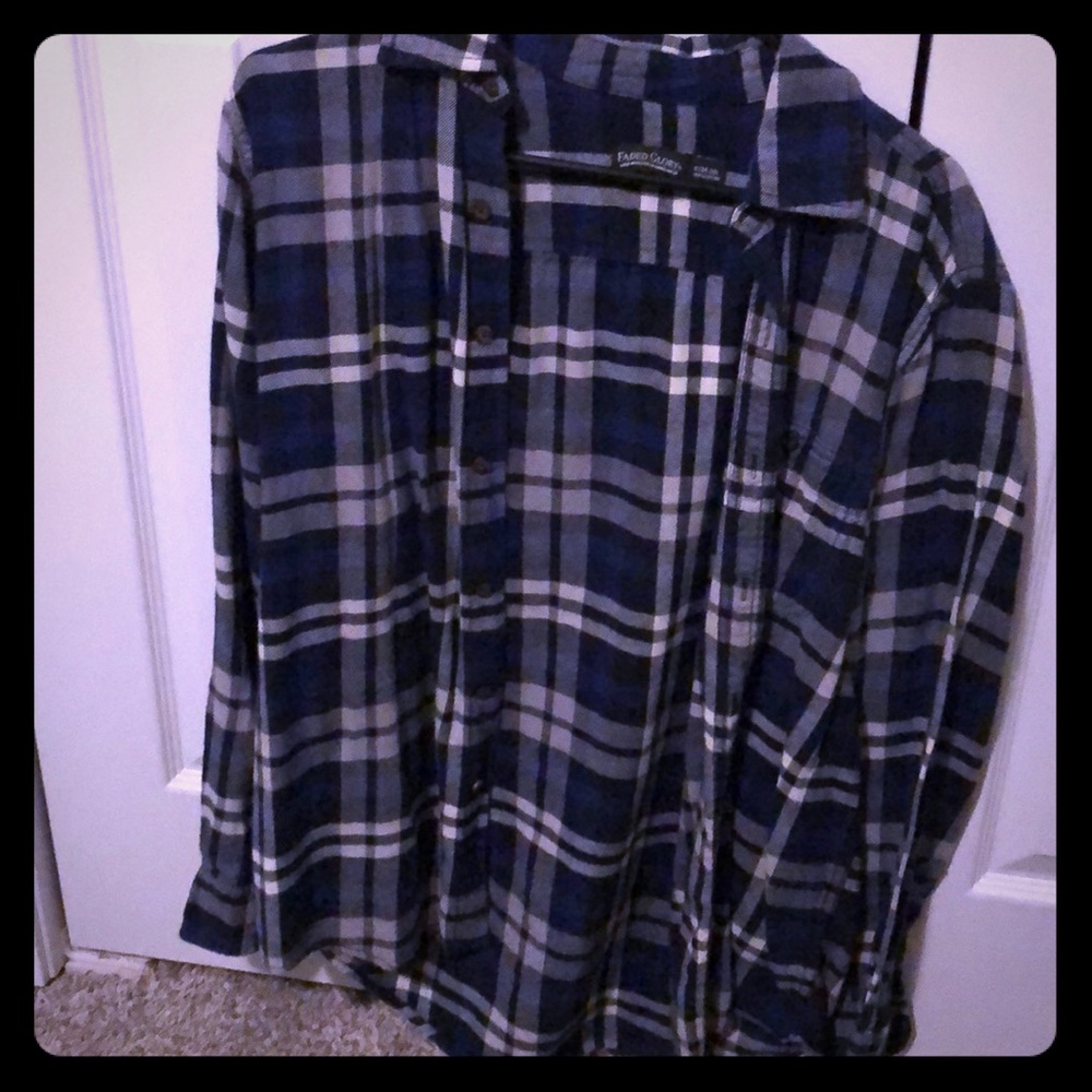 Navy flannel